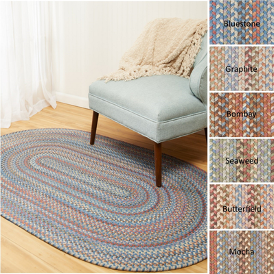 Rhody Rug Lake Braided Wool Gray