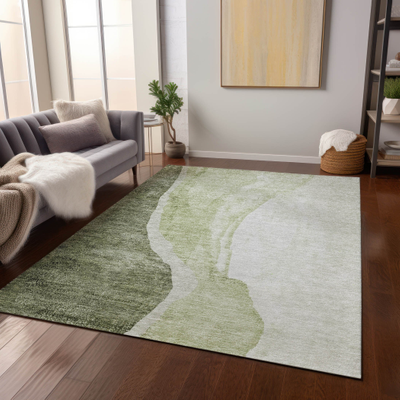 Addison Machine Washable Chantille Green