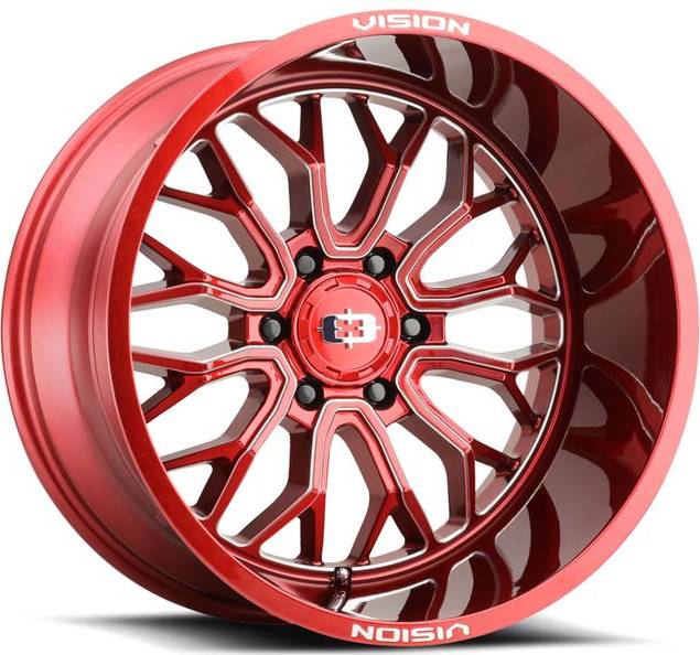 Vision Wheel Milled Red Riot 402-20050RTMS-25