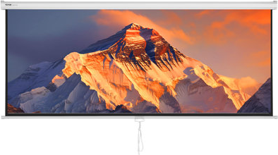 Manual Pull Down Projector Screen 100 Inch