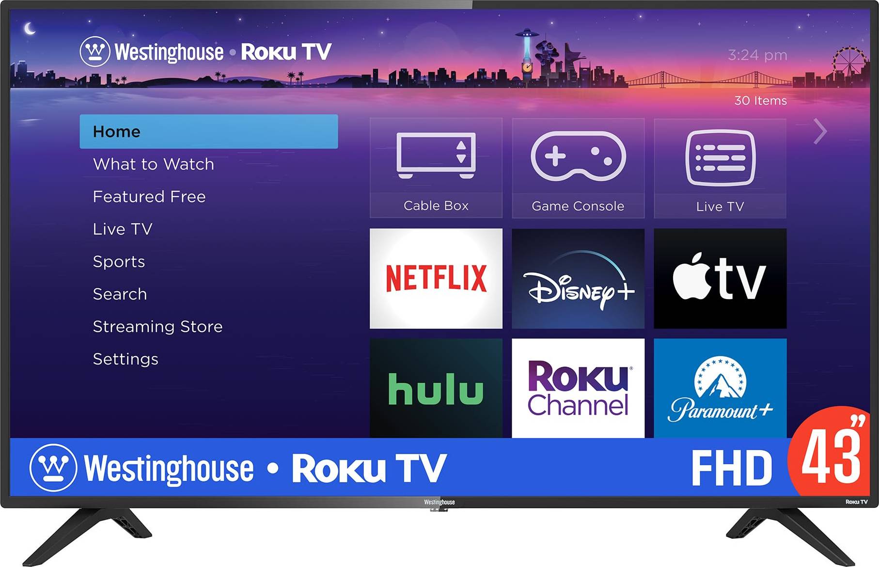 Westinghouse Roku 43 Inch Smart TV 1080P LED Full HD