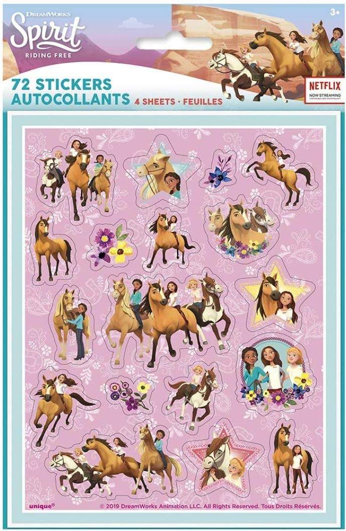 Unique Spirit Riding Free Sticker Sheets 4 St
