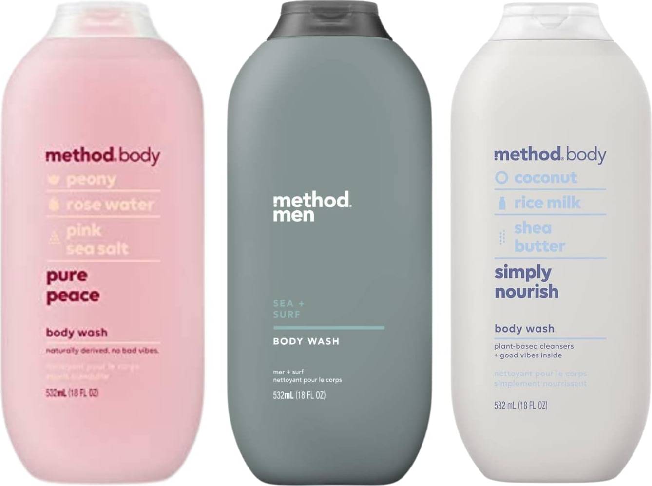 Method body Method Body Wash Sampler Pure Peace Sea Surf