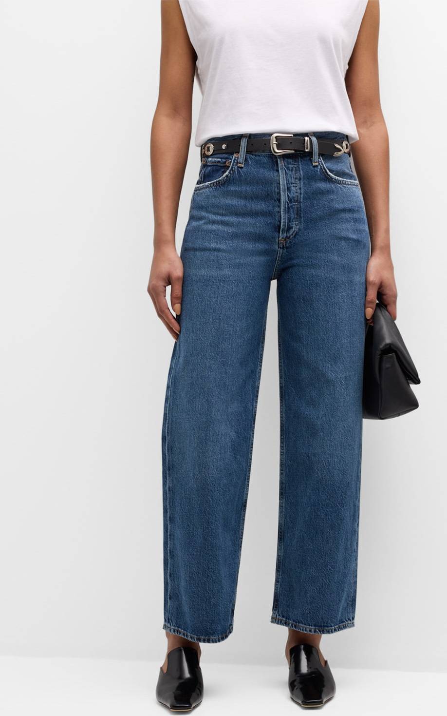 Agolde Ren High Rise Wide Leg Jeans Control -