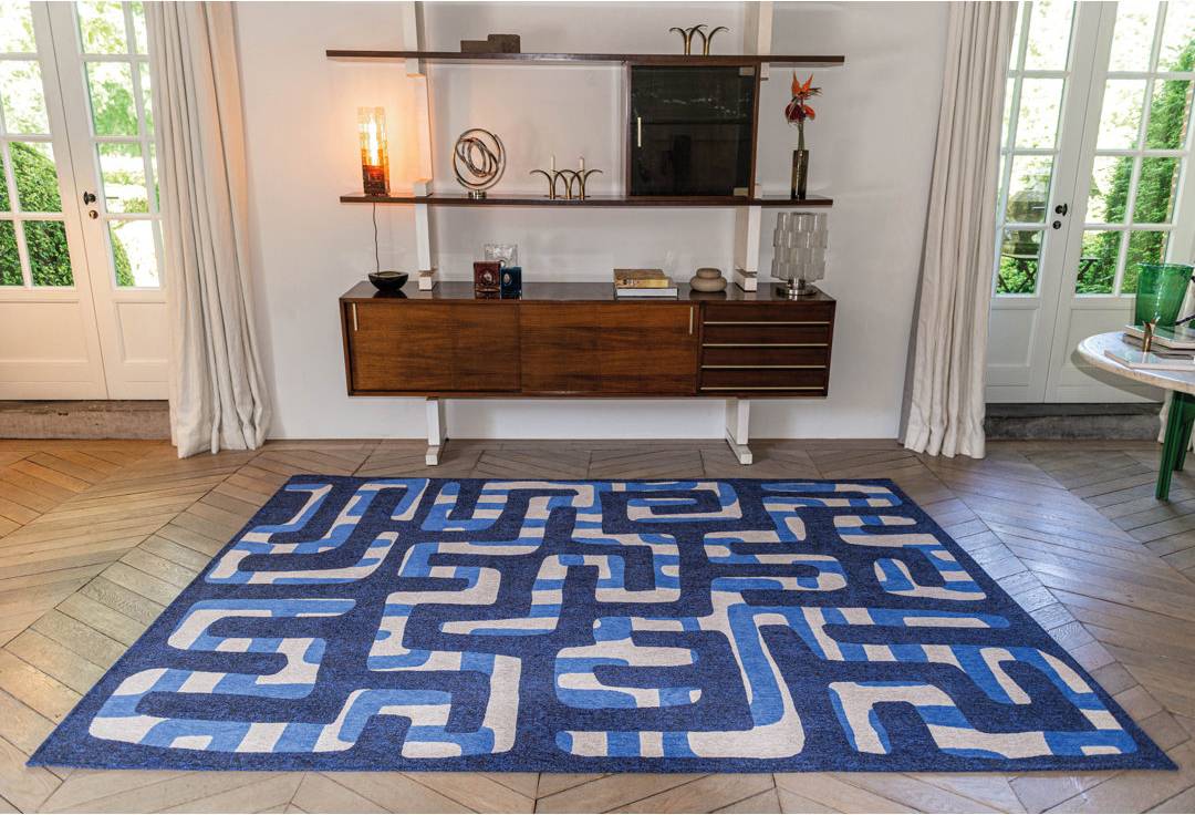 Louis de Poortere Geometric Area Rug Green