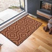 Serdim Rugs Machine Washable Quatrefoil Anti Beige