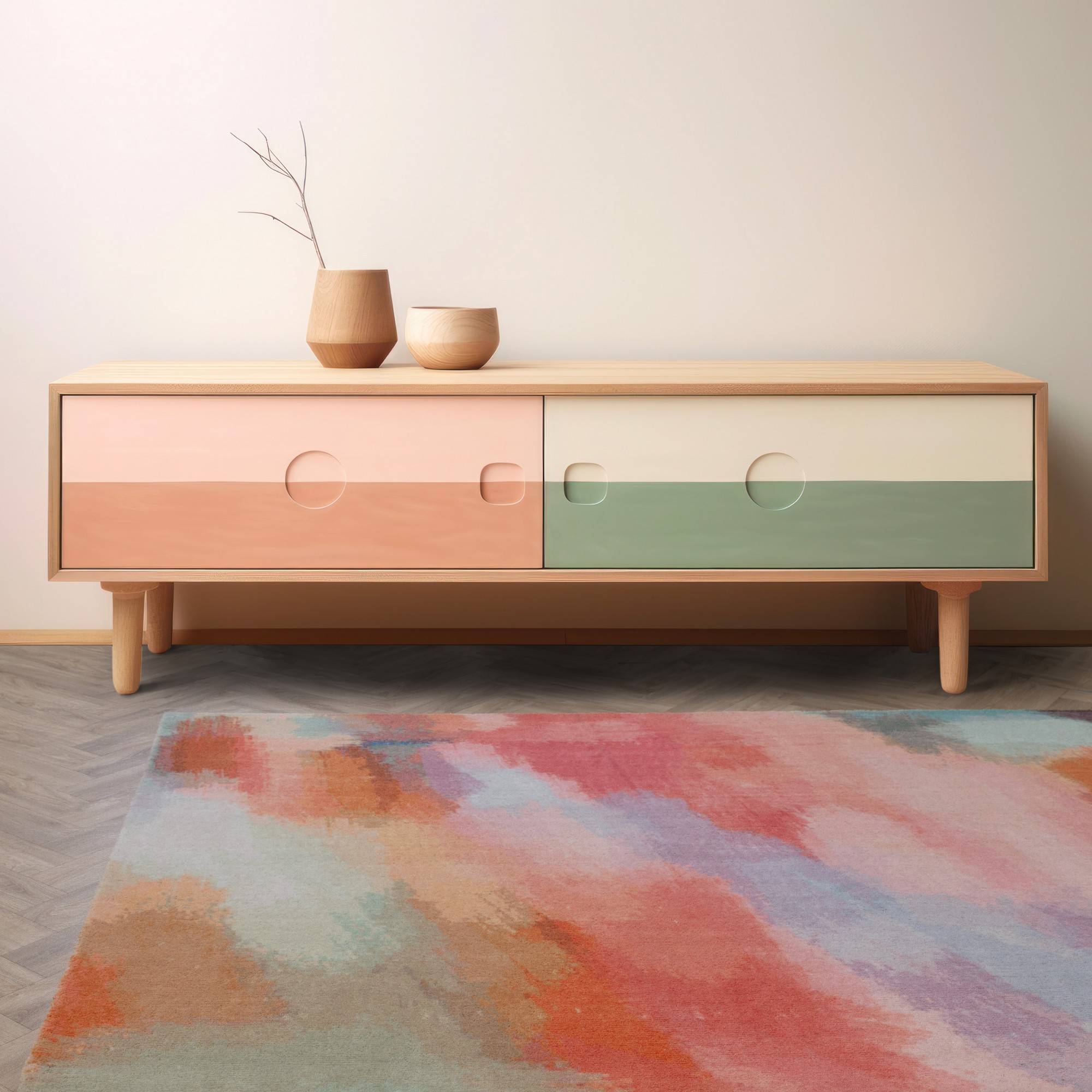 Asiatic Vision Diffuse Modern Abstract Multicolour