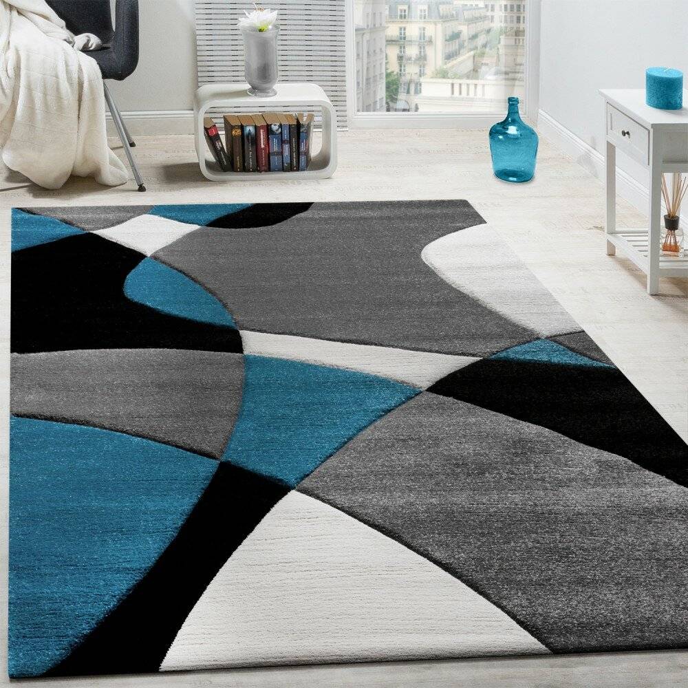 Zipcode Design Chaya Flatweave Turquoise Grey Black Rug