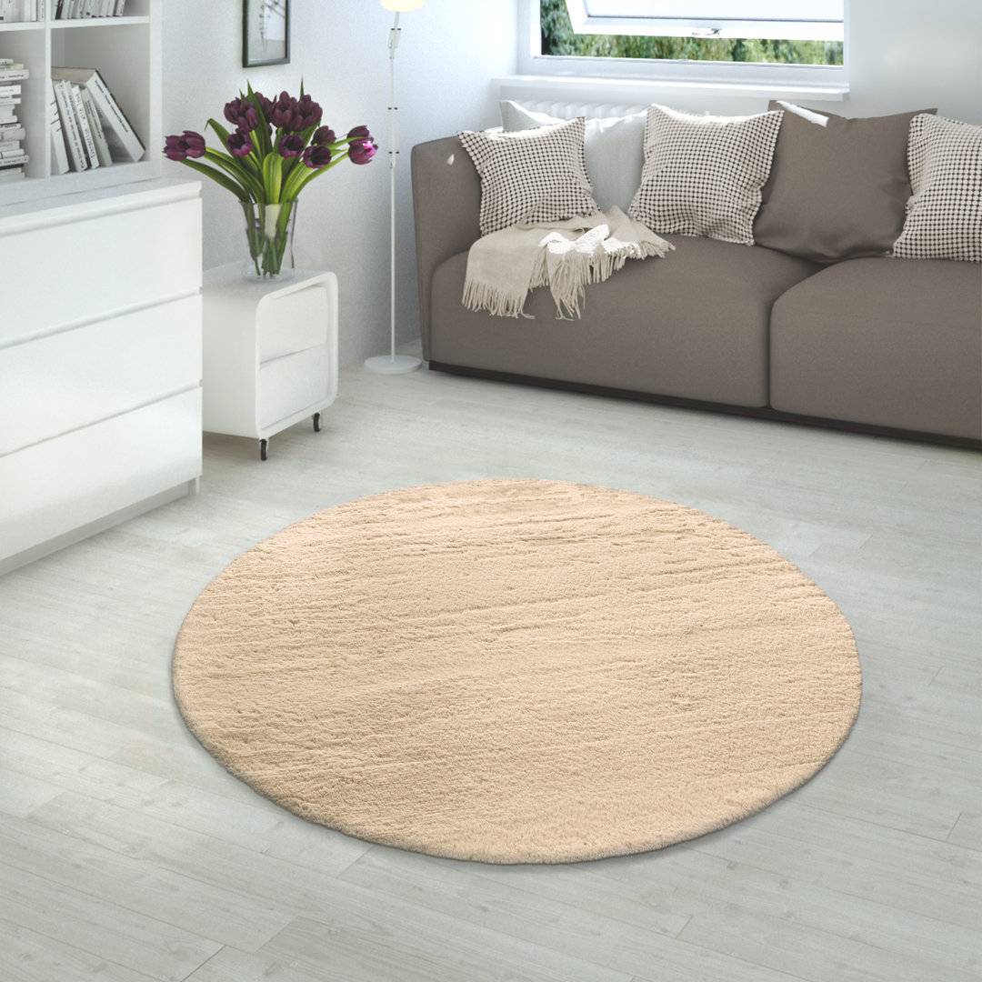 Ebern Designs Gull Polyester Sand Rug 200 cm Gold cm