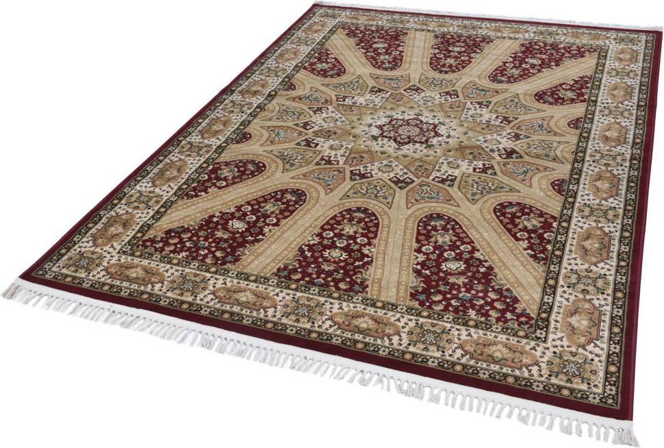 Theko Machine Woven Red/Beige Rug