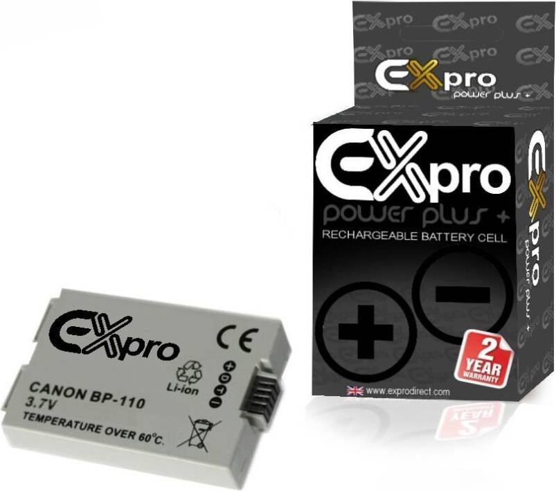 Ex-Pro Digital Camera Battery BP-110 BP110 Canon HF R20 HF R206
