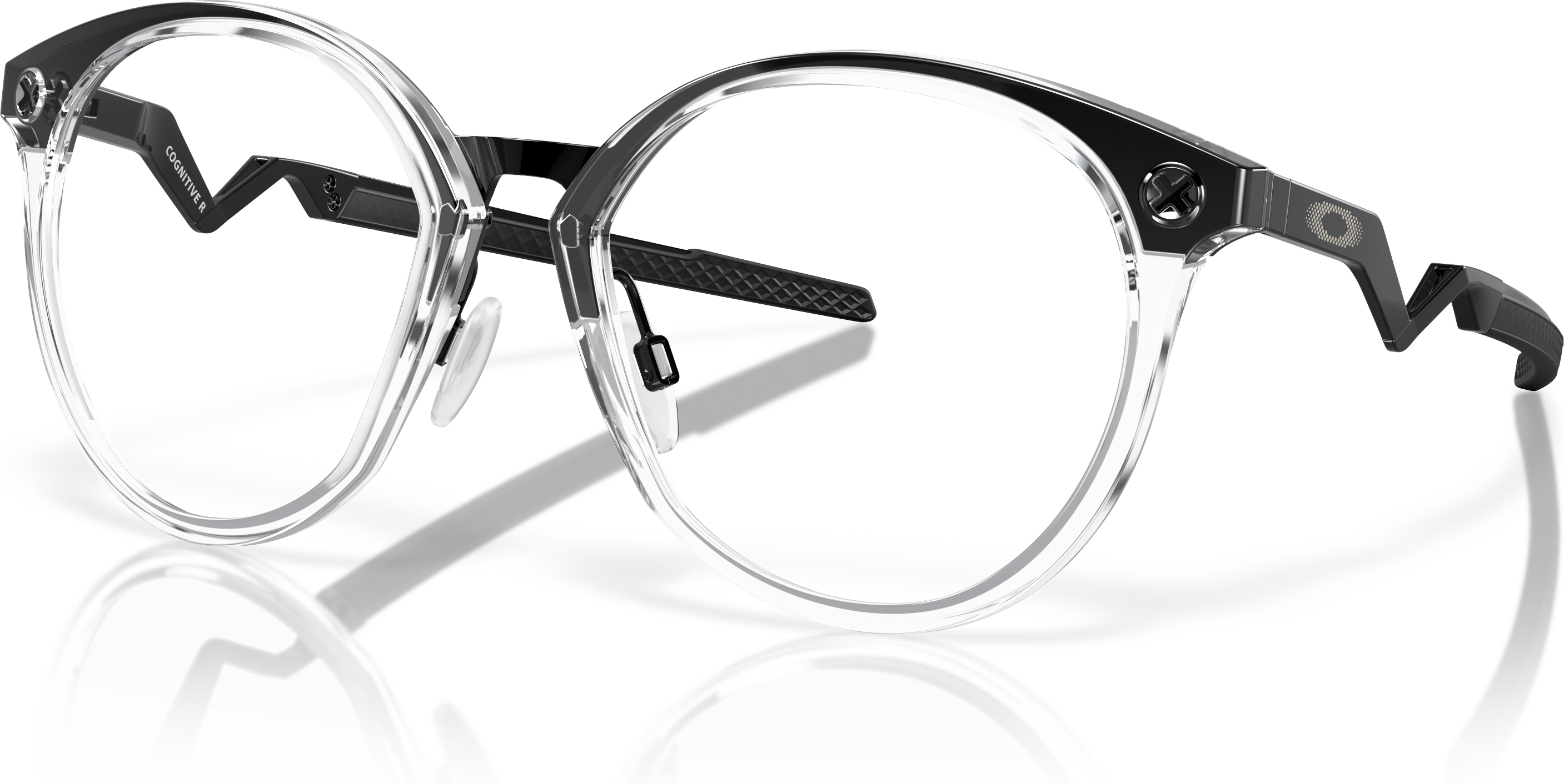 Oakley OX8181 Cognitive Titanium Transparent Rund Mand