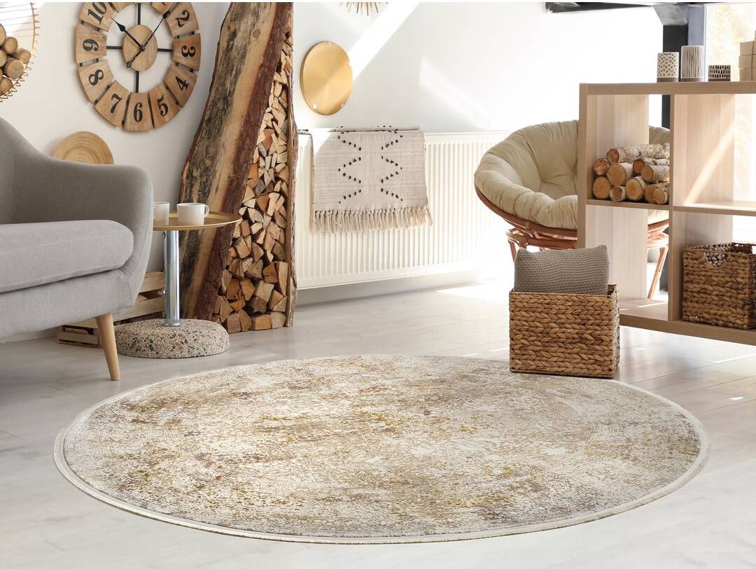 LoftDesigns Power Loom Beige Gold Rug 240 cm Yellow