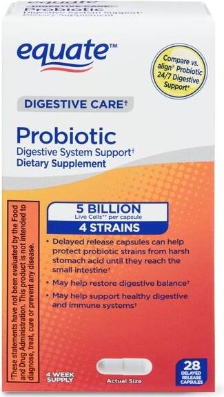 Equate Digestive Care Probiotic Digestive System Support Delayed-Release Count
