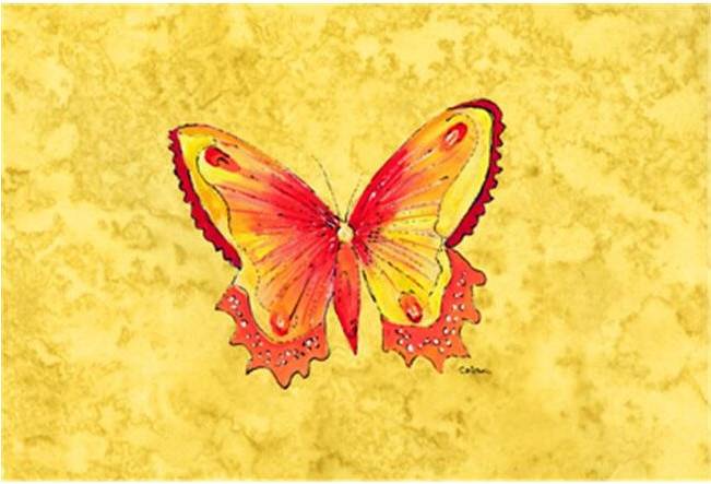 CoolCookware Butterfly On Place Mat Yellow