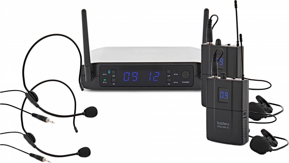 SubZero SubZero VOXLINK-2VL Lavalier and Headset Wireless Microphone System