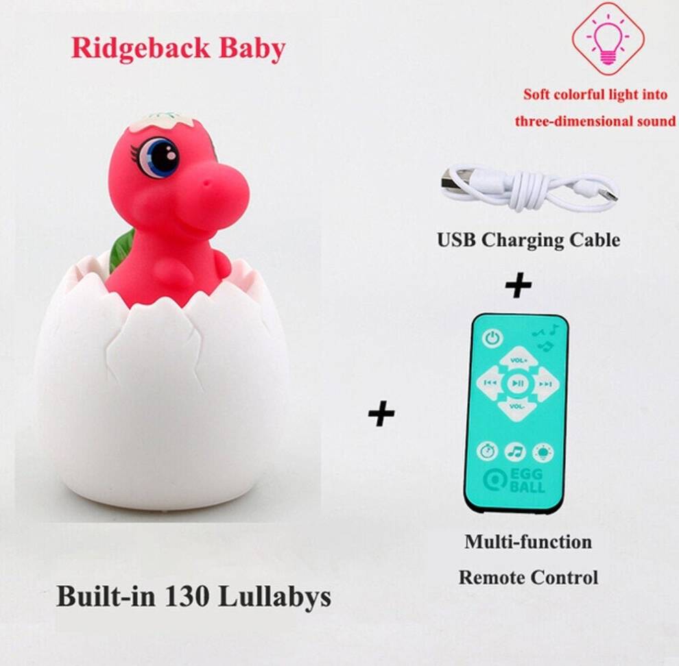 Greenzech Ridgeback Multi-shape Creative Simulation Dinosaur Egg Sensor Pats Glowing Night Light