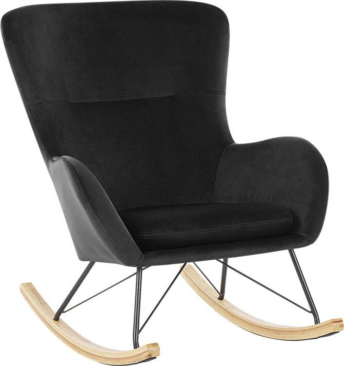 Beliani Velvet Rocking Chair