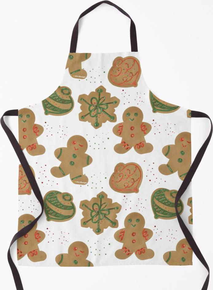Famgem Gingerbread Cookie Pattern Apron