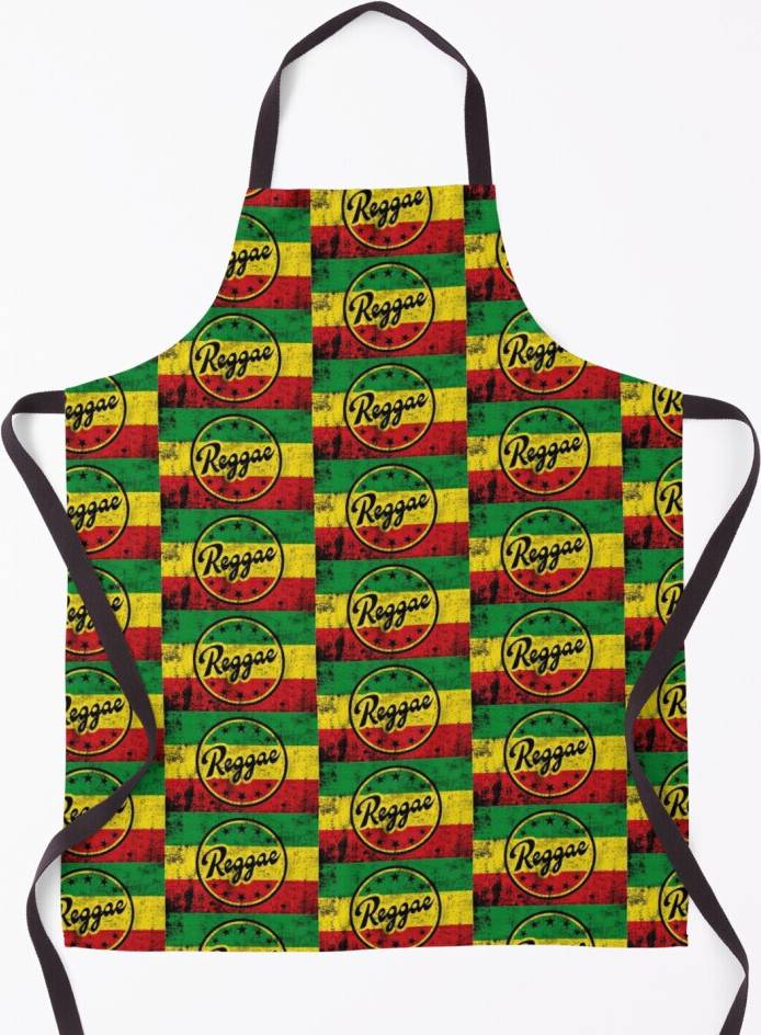 Famgem Reggae, Rastafari Flag, Reggae Flag Apron Multicolour