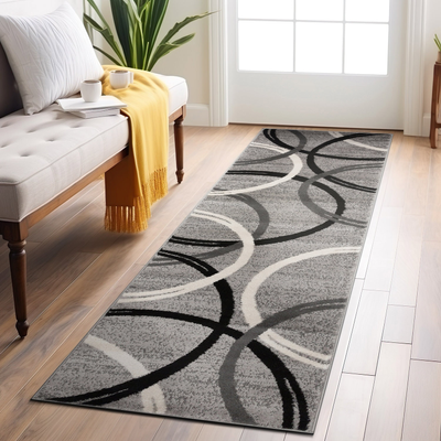 World Rug Gallery Contemporary Abstract Gray