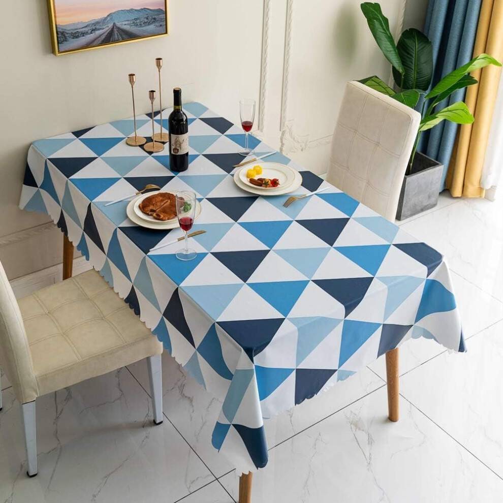 Mascot Wipeable Clean Tablecloth Blue
