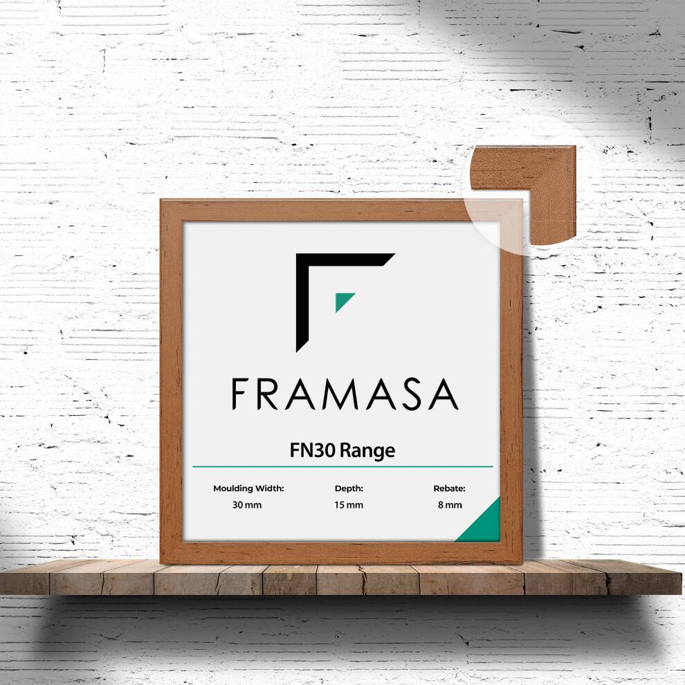 Framasa Walnut, 7x7 Inch The Factory & Photo Frame