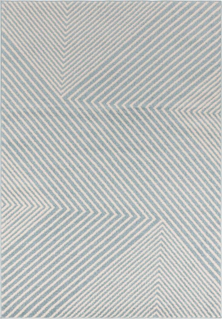 Ebern Designs Donnas Power Rug Blue
