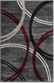 World Rug Gallery Contemporary Abstract Red 24x48"