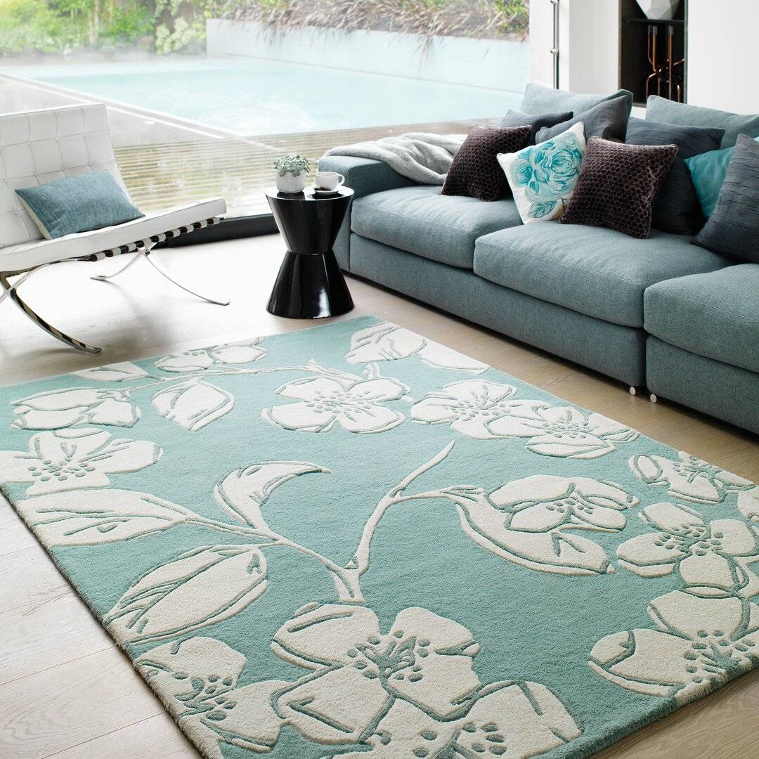 Ebern Designs Louise Hand Tufted Blue
