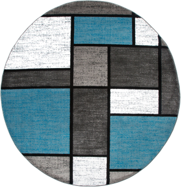 World Rug Gallery Contemporary Blue, Multicolor