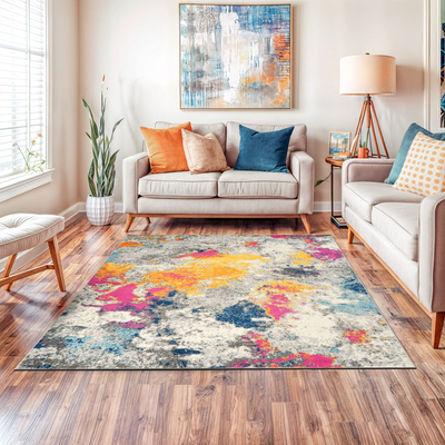 World Rug Gallery Abstract Multicolor