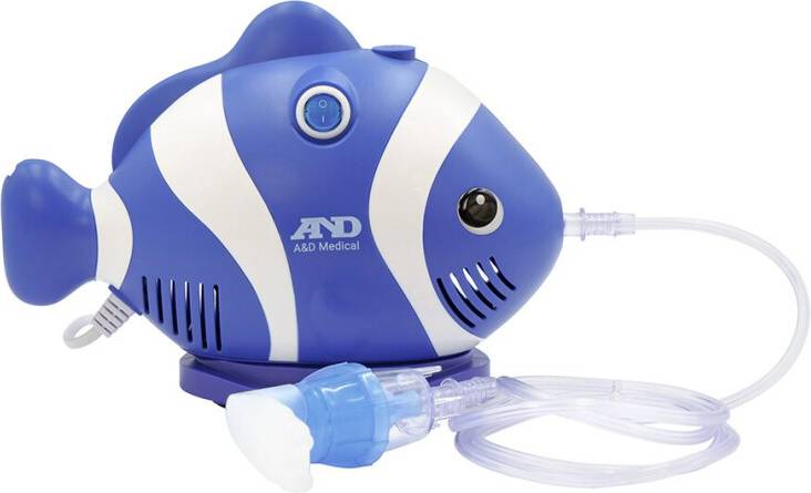 A&D Medical A&D UN-019 Compact Nebuliser Fish Design Compressor Portable Children Inhaler