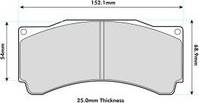 Front brake pads PAGID Racing Front Brake Pads 1539 Rsl29