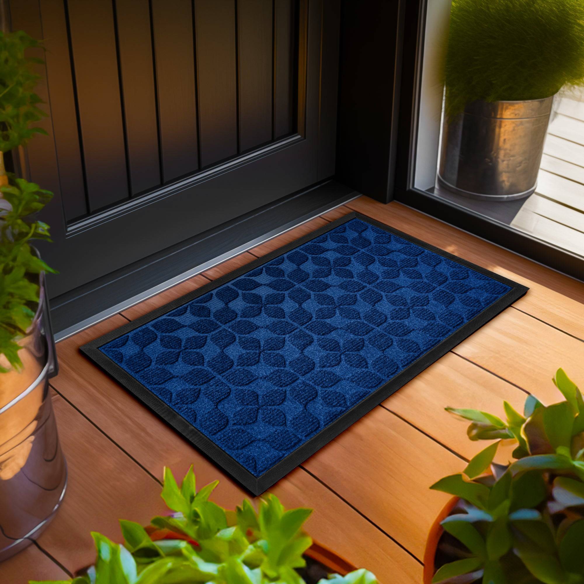 G128 Entrance Geometric Floral Pattern Blue