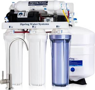 Reverse osmosis water systems iSpring Water Systems iSpring 5 Stage RO Water System 5-stage Multi-method Reverse Osmosis Filtration System in White RCC100P