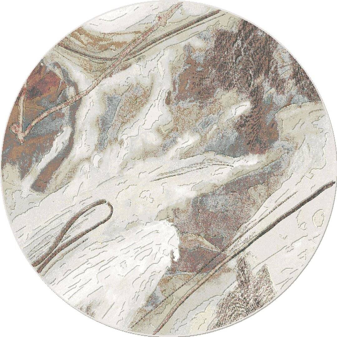 Ivy Bronx Amandla Rust Rug Pink