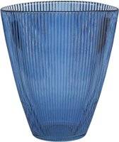 Ivyline Navy Ribbed Vase