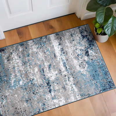 World Rug Gallery Distressed Blue