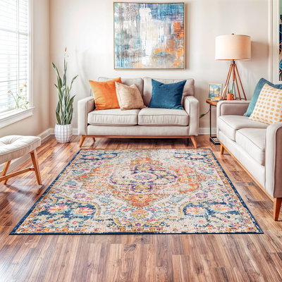 Main Street Rugs The Curated Nomad Sunset Distressed Multicolor