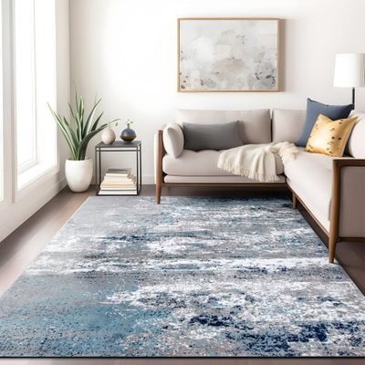 World Rug Gallery Distressed Blue