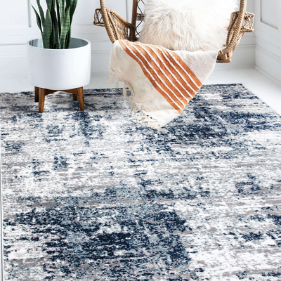 World Rug Gallery Distressed Blue