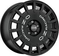 OZ Racing Rally Alloy Wheels In Gloss Black With Silver Lettering Set 4 17x7 Inch ET45 4x100 PCD, Black