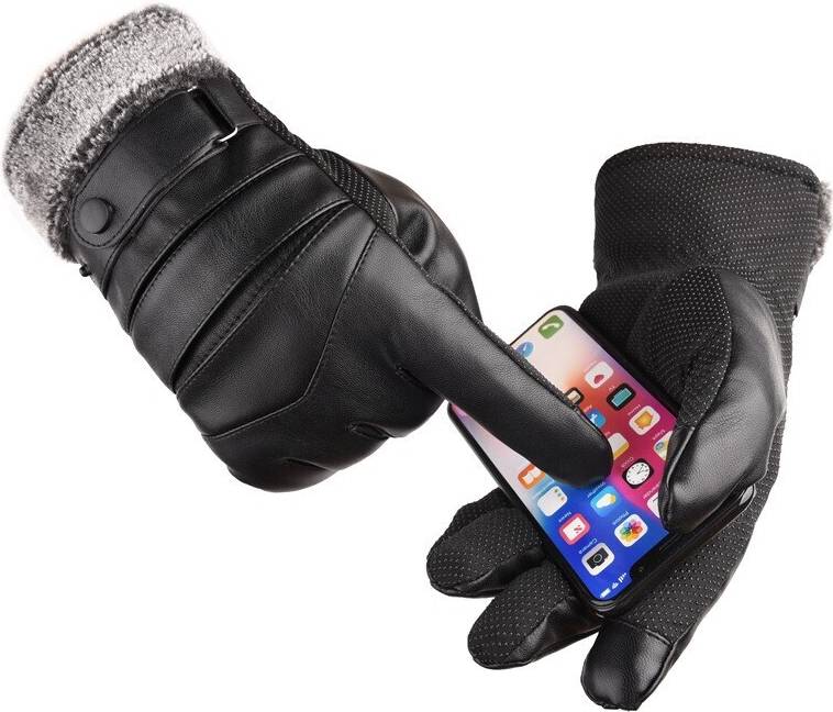 Handsker med varme INF Varme vinterhandsker til touchscreen par Sort