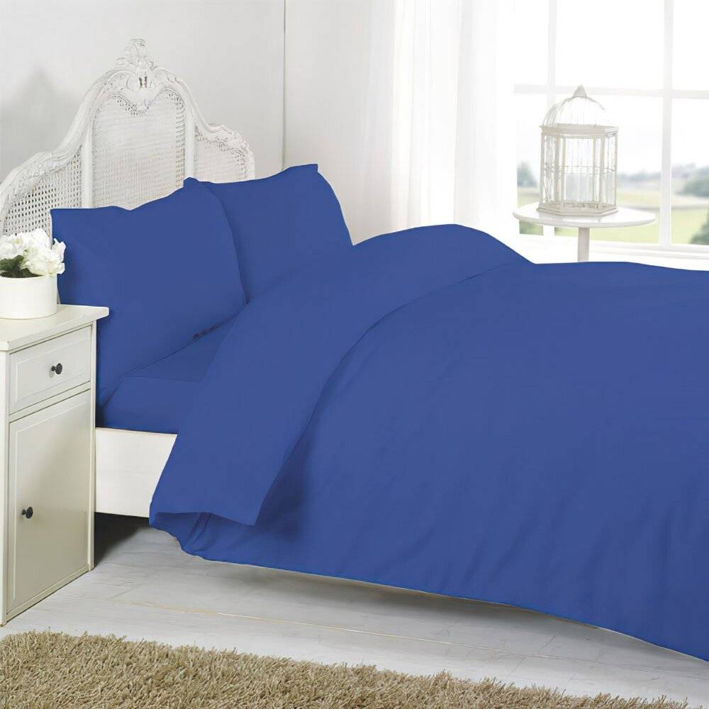 Ebern Designs 200 Thread Count Bed Sheet Blue