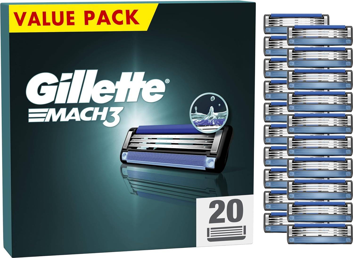 Gillette mach3 Gillette Mach3 Razor Blades 20 Refills