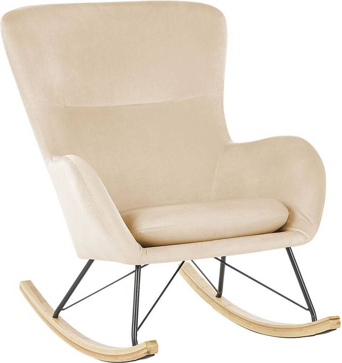 Beliani Velvet Rocking Chair