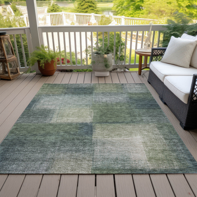 Addison Rugs Machine Washable Chantille Ombre Green