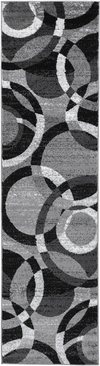 World Rug Gallery Geometric Circles Gray