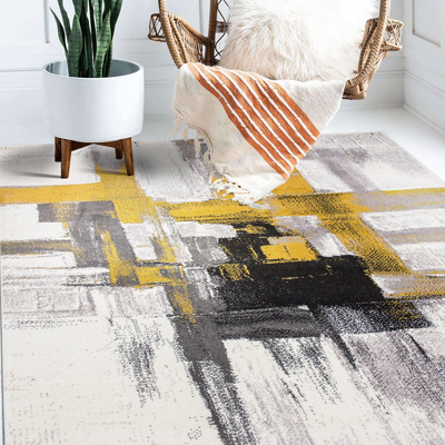 World Rug Gallery Modern Abstract Gold